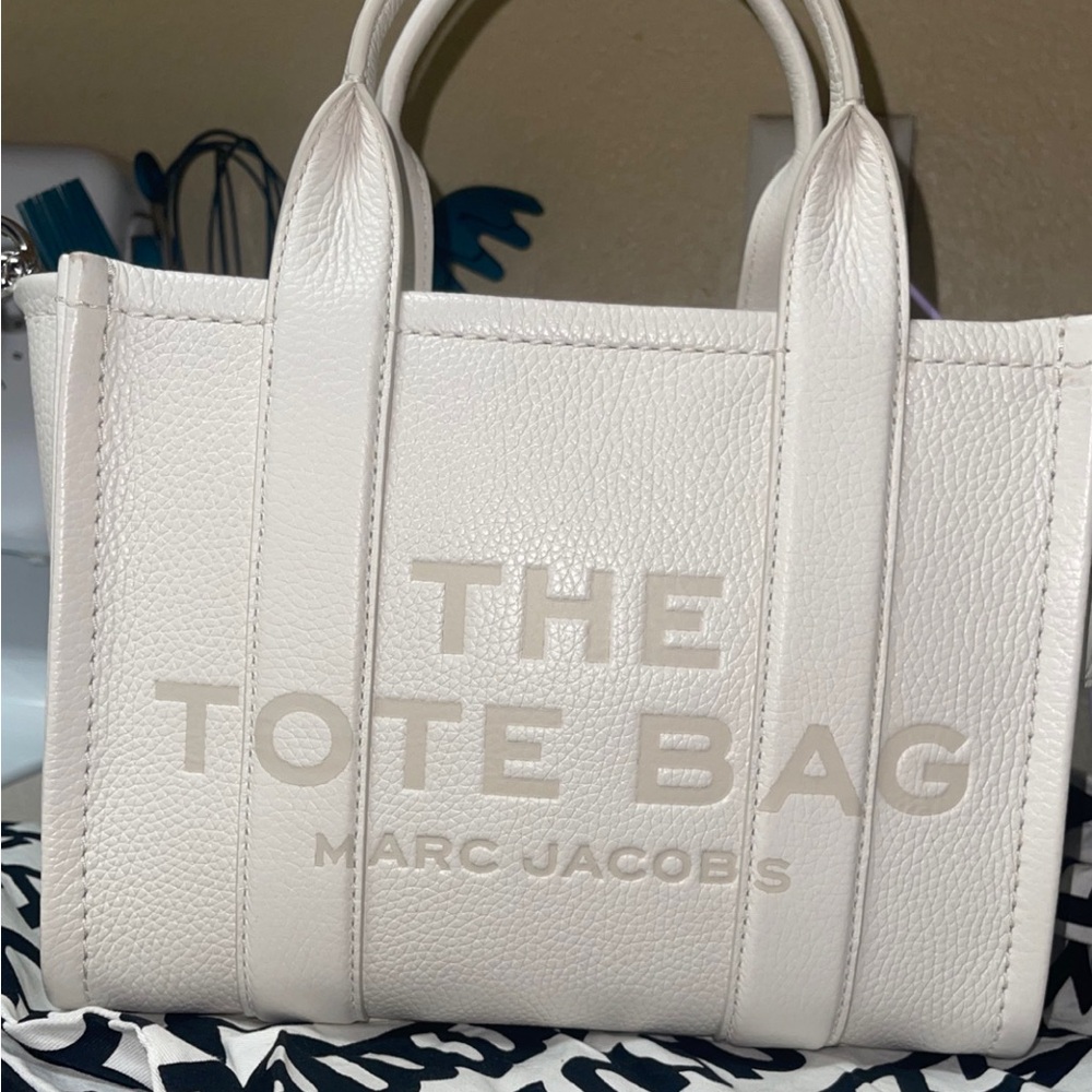 Cotton/Silver Marc Jacobs tote bag size small